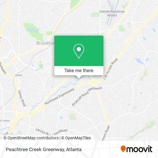 Mapa de Peachtree Creek Greenway