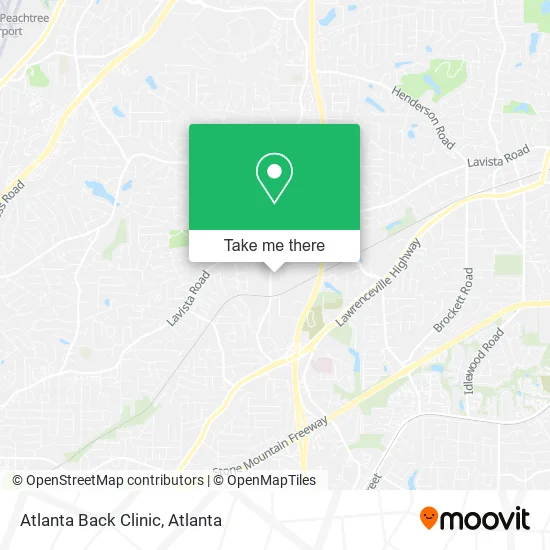 Atlanta Back Clinic map