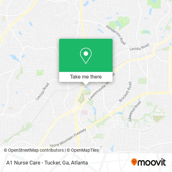 Mapa de A1 Nurse Care - Tucker, Ga