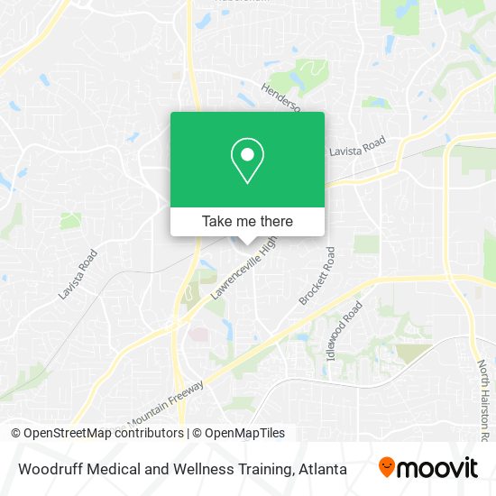 Woodruff Medical and Wellness Training map