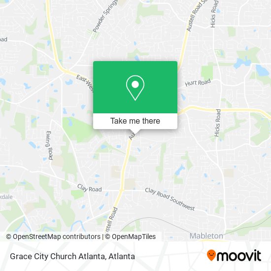 Mapa de Grace City Church Atlanta