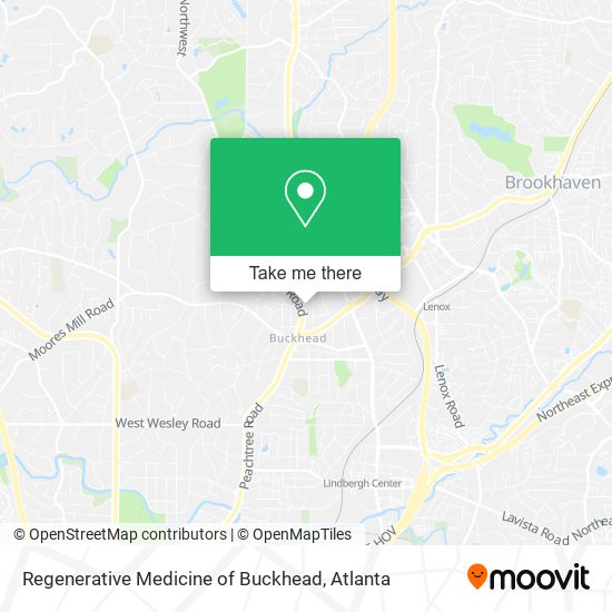 Regenerative Medicine of Buckhead map