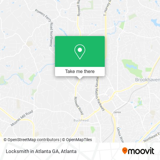 Locksmith in Atlanta GA map