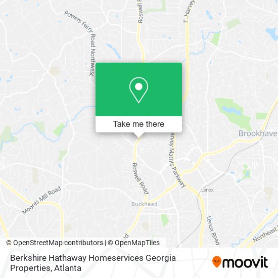 Mapa de Berkshire Hathaway Homeservices Georgia Properties