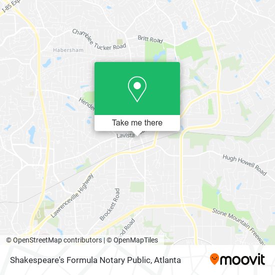 Mapa de Shakespeare's Formula Notary Public