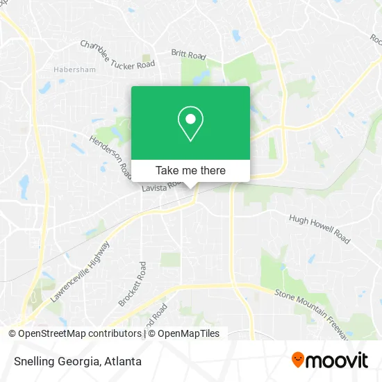 Mapa de Snelling Georgia