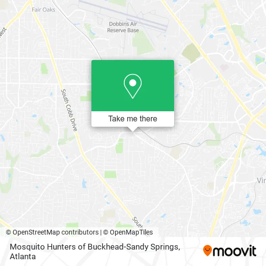 Mosquito Hunters of Buckhead-Sandy Springs map