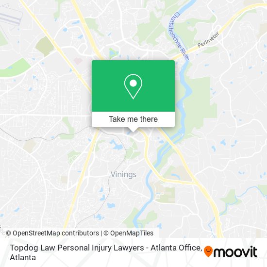 Topdog Law Personal Injury Lawyers - Atlanta Office map