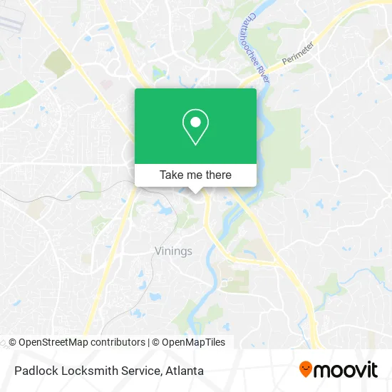 Mapa de Padlock Locksmith Service