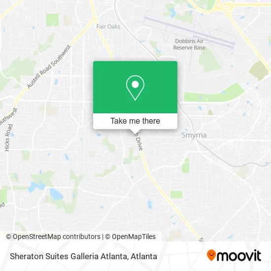 Mapa de Sheraton Suites Galleria Atlanta