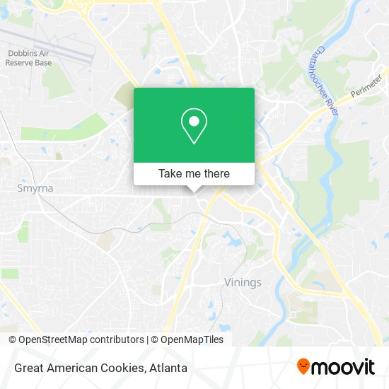 Great American Cookies map