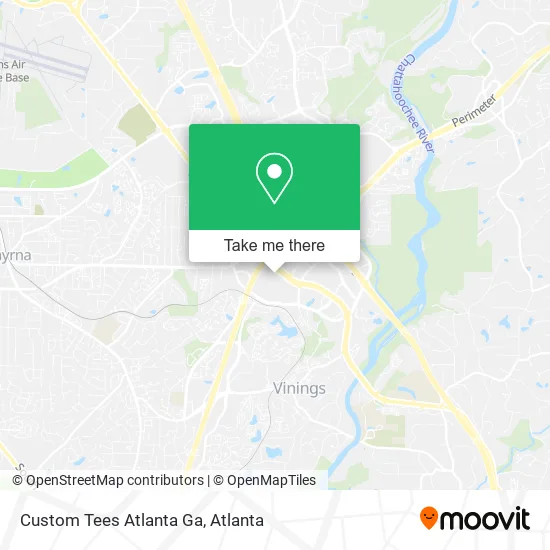 Custom Tees Atlanta Ga map