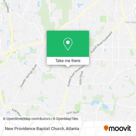 New Providence Baptist Church map