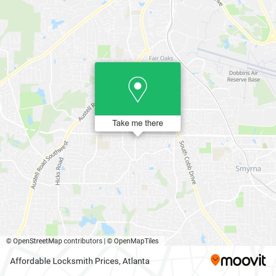 Affordable Locksmith Prices map