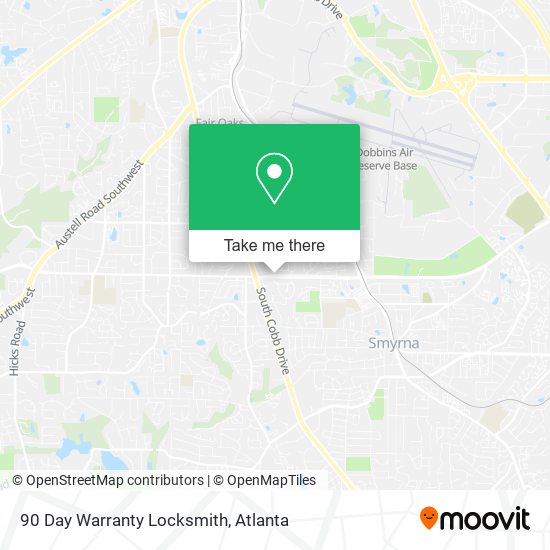 90 Day Warranty Locksmith map