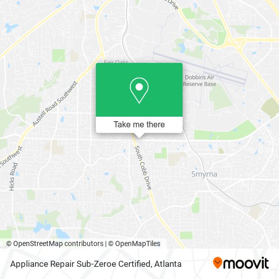 Mapa de Appliance Repair Sub-Zeroe Certified