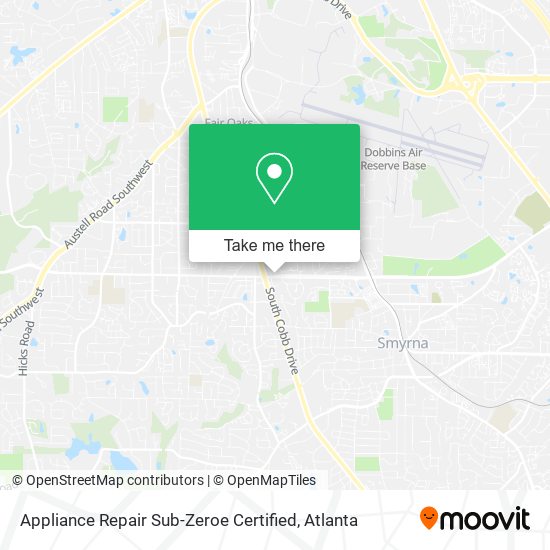 Appliance Repair Sub-Zeroe Certified map