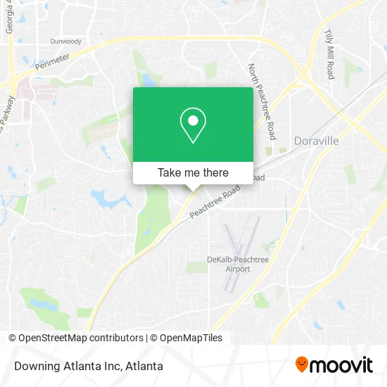 Downing Atlanta Inc map