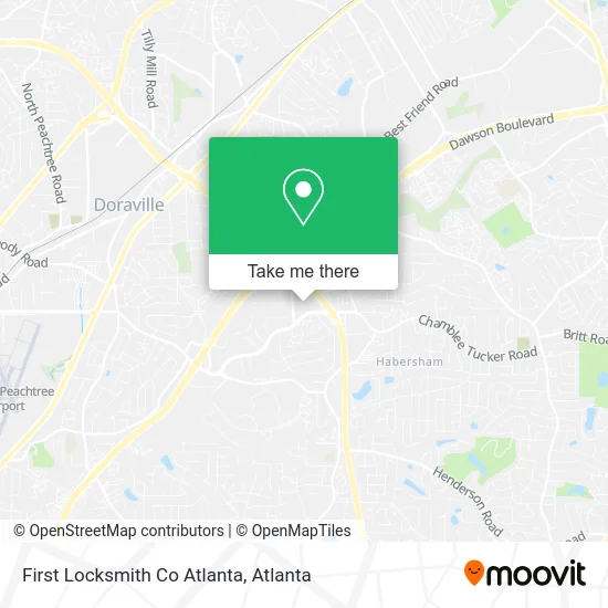 First Locksmith Co Atlanta map