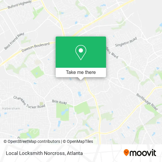 Local Locksmith Norcross map