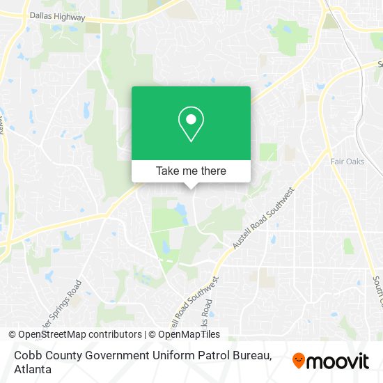 Mapa de Cobb County Government Uniform Patrol Bureau