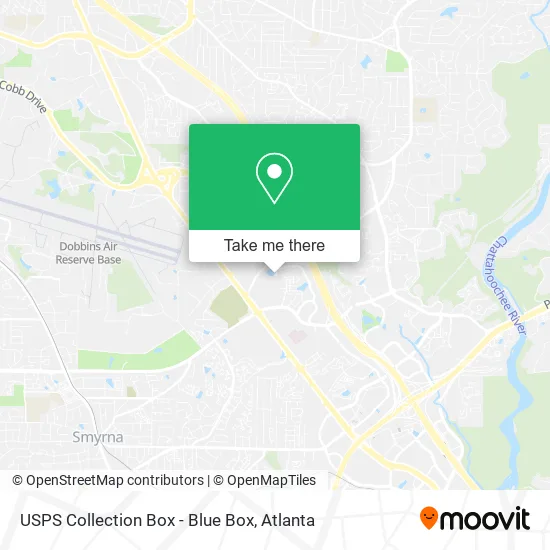 USPS Collection Box - Blue Box map