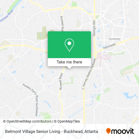 Mapa de Belmont Village Senior Living - Buckhead