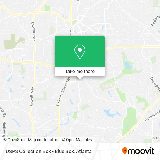 Mapa de USPS Collection Box - Blue Box