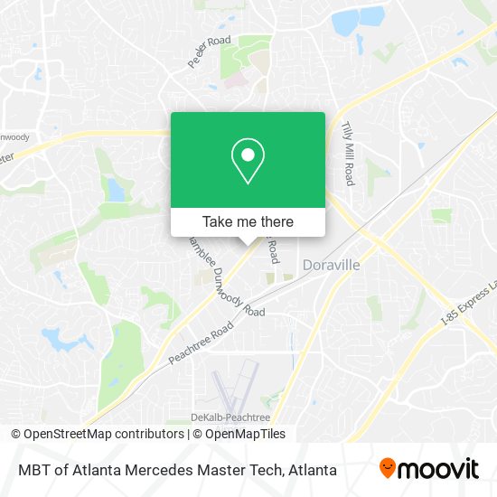 MBT of Atlanta Mercedes Master Tech map