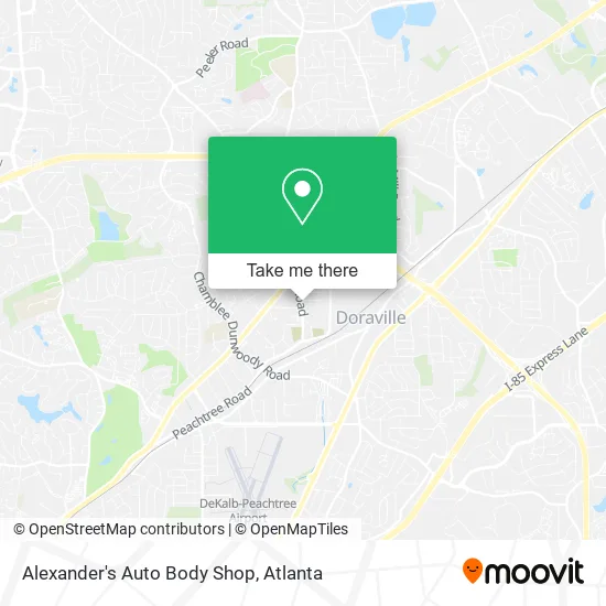 Mapa de Alexander's Auto Body Shop