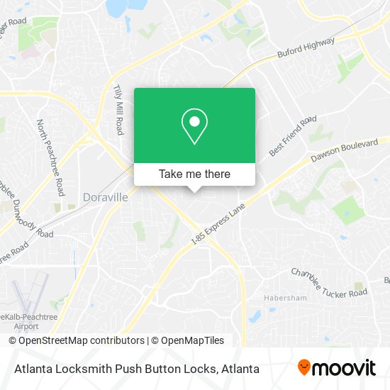 Mapa de Atlanta Locksmith Push Button Locks