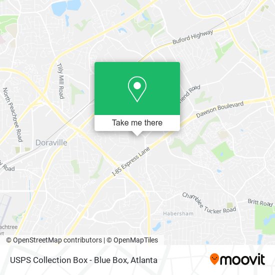 USPS Collection Box - Blue Box map