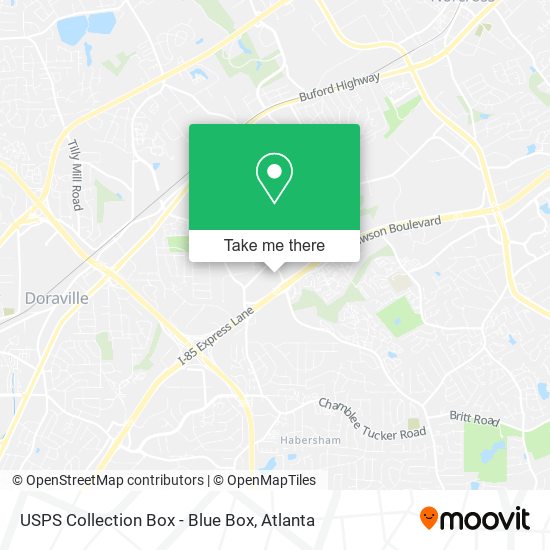 USPS Collection Box - Blue Box map