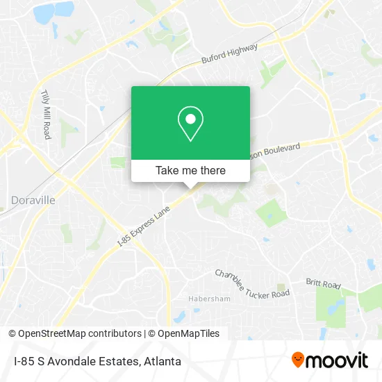 Mapa de I-85 S Avondale Estates