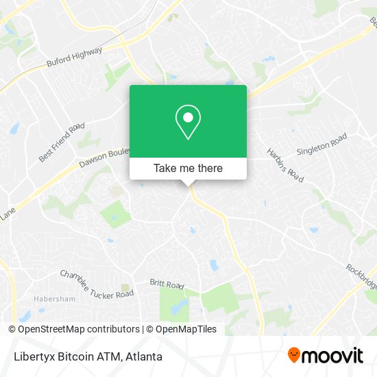 Mapa de Libertyx Bitcoin ATM