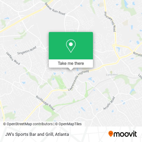 JW's Sports Bar and Grill map
