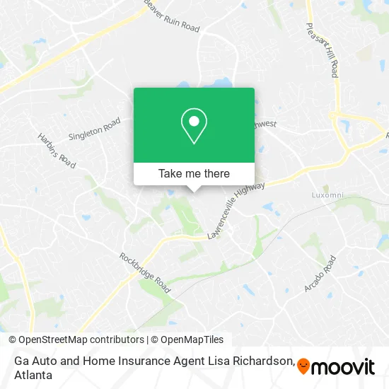 Ga Auto and Home Insurance Agent Lisa Richardson map
