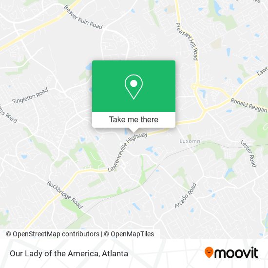 Our Lady of the America map