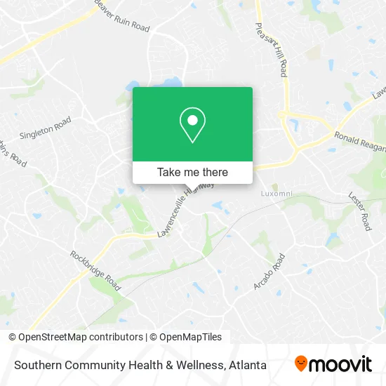 Southern Community Health & Wellness map