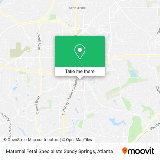 Maternal Fetal Specialists Sandy Springs map