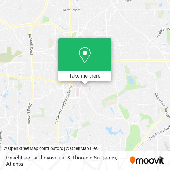 Mapa de Peachtree Cardiovascular & Thoracic Surgeons