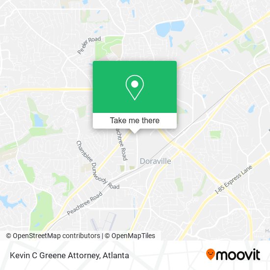 Kevin C Greene Attorney map