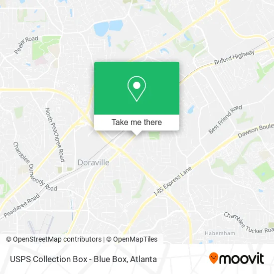 Mapa de USPS Collection Box - Blue Box