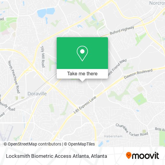 Locksmith Biometric Access Atlanta map
