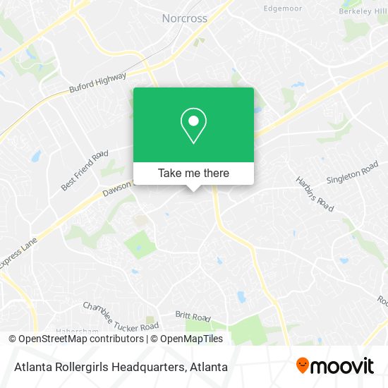 Atlanta Rollergirls Headquarters map