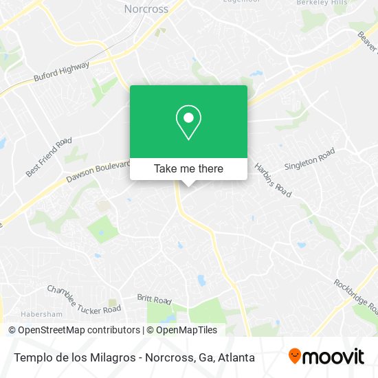 Mapa de Templo de los Milagros - Norcross, Ga