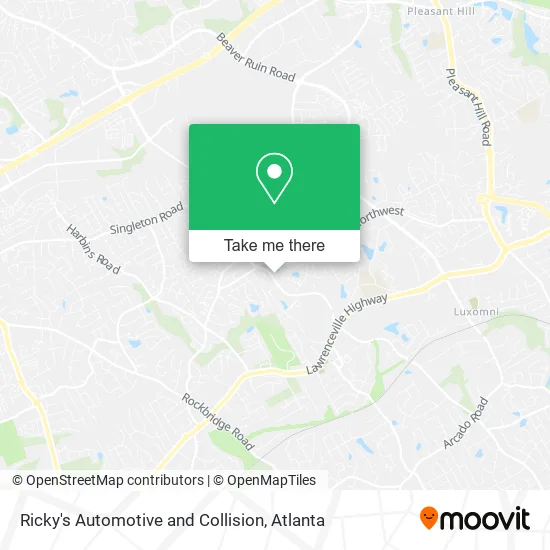 Ricky's Automotive and Collision map