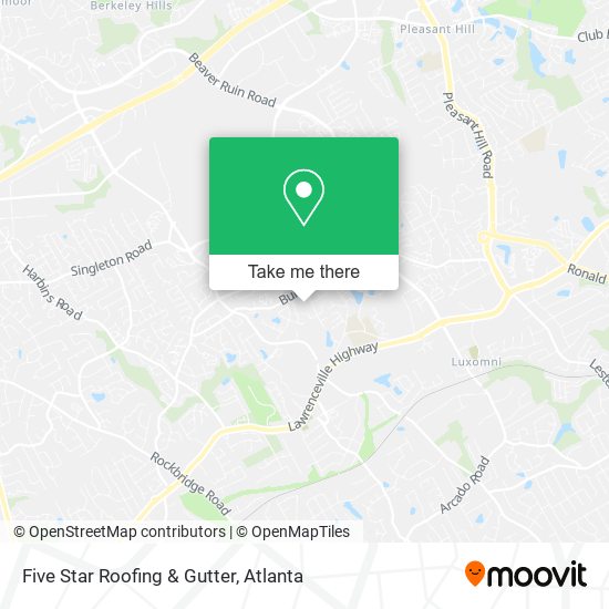Five Star Roofing & Gutter map