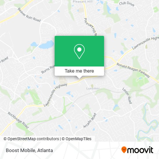 Mapa de Boost Mobile