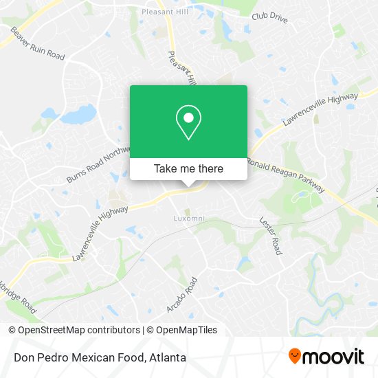 Mapa de Don Pedro Mexican Food